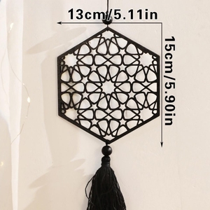 Nuevo Estante Decorativo de Pared de Algodón Negro con Diseño de Estrellas y Luna, Patrón de Naturaleza Muerta para Decoración de Pared de Cumpleaños, Hogar y Dormitorio - Product Image 5