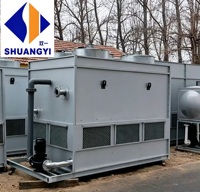 Tour de refroidissement à circuit fermé haute efficacité 100T 100m³/h, échangeur de chaleur industriel pour système de refroidissement de processeur HVAC