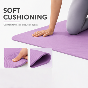 Tapis <span class=keywords><strong>de</strong></span> <span class=keywords><strong>yoga</strong></span> NBR pour entraînement à domicile, coussin extra épais pour le fitness, le Pilates et les étirements en appartement - Product Image 3