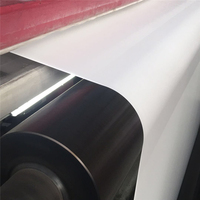Diskon besar kertas termal gulungan Jumbo kualitas 48 Gsm 400mm lebar 6000/12000m panjang tunggal mesin POS Kertas kasir