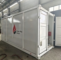 Station-service mobile portable de haute qualité 20HP/40HP avec distributeur et pompe à carburant à vendre