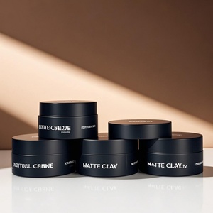 Envase para Productos Capilares Club Matte Clay 80g, Tarro de Plástico PET Negro Mate con Tapa Negra Mate Personalizada - Product Image 6