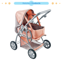 Poussette pour poupée Dollri Starri 2024, poussette combinée pour poupée avec barre de guidon réglable, jouets pour poussette