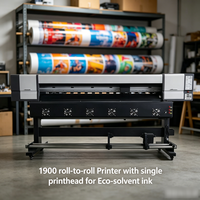 Impresora Eco Solvente 1900 con un Solo Cabezal de Impresión, Rentable y de Alta Resolución para Impresión Publicitaria