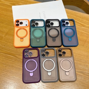 Funda Protectora de Lujo para Lente de Cámara con Anillo Magnético y Soporte para <span class=keywords><strong>iPhone</strong></span> <span class=keywords><strong>11</strong></span> 13 14 15 16 Plus y <span class=keywords><strong>iPhone</strong></span> 17 Pro Max - Product Image 2