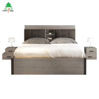 Meuble de lit multifonction Double couche avec tiroirs de rangement, en bois de noyer, design, boîte en bois