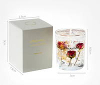 Großhandel Private Label Luxus-Aromatherapie Wohndekor Getrocknete Blumen Frucht Ätherisches Öl Gel Duftkerzen Geschenksets