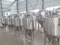 Fermenteur Conique Tonsen 200L Unitank en Acier Inoxydable pour Brassage de Bière, Équipement Industriel, Cuve sous Pression avec Refroidissement par Plaques Alvéolées