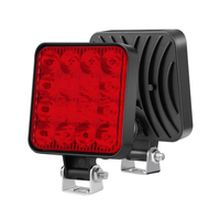 Nouvelle lampe de travail LED étanche ABS pour SUV, 16 LED carrées pour tout-terrain, camion, tracteur, 4x4, 12V