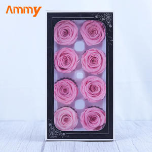 AM-PFJ02 Ammy Capullos de <span class=keywords><strong>Rosas</strong></span> Preservadas Grado A 4-5cm, Cabeza de Rosa Flor de la Fiebre, Flores de Vida Eterna, Material Floral, Caja de Regalo, <span class=keywords><strong>Ramo</strong></span> - Product Image 4