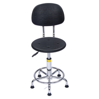 Chaise de laboratoire ESD réglable moderne M18 en métal et polypropylène pour atelier, salle blanche, hôpital, école, chimie, informatique