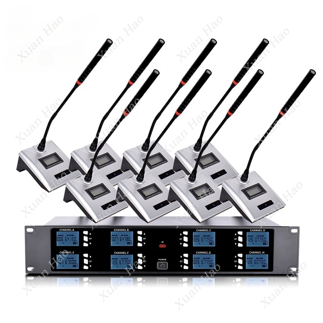 Uhf Wireless Gooseneck Microphone Professional Wireless Conference Microphone System