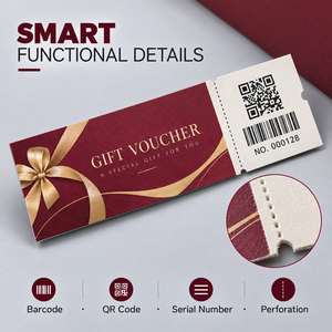 Carte-cadeau personnalisée en feuille d'or 100 CNY, coupon <span class=keywords><strong>de</strong></span> réduction <span class=keywords><strong>de</strong></span> luxe au design beige avec logo personnalisé gratuit et conditions d'utilisation - Product Image 3