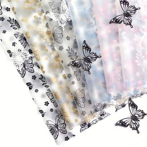 Nouveau 2023 – Lot de 20 feuilles de papier d'emballage imperméable en plastique motif papillon dansant pour bouquets de fleurs, idéal pour les fleuristes - Product Image 2