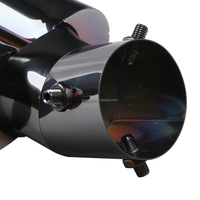 Accessoires automobiles d'usine : Embout d'échappement double réglable en acier inoxydable universel pour modification et décoration de l'échappement