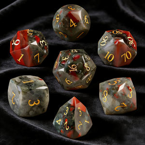 Conjunto de Dados de Pedra Preciosa Multifacetada de 7 Peças - D4/D6/D8/D12/D20 Personalizado para Jogos de RPG Dungeons & Dragons - Product Image 3