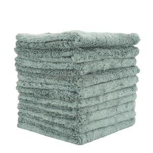 Serviette en microfibre voiture corail polaire peluche serviette 450GSM 40x40cm Super <span class=keywords><strong>doux</strong></span> pour voiture séchage absorbant tissu en microfibre - Product Image 1
