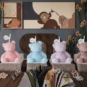 Bear Shape Soy Wax Scented <b>Candle</b> for Weddings <b>Easter</b> Halloween Birthday Party Decoration Ornament Baptism gift - Product Image 3