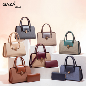 Sac Fourre-Tout <span class=keywords><strong>QAZA</strong></span> Femme en PU de Qualité, Petit Modèle Personnalisable en Cuir avec Deux Anses, Sac à Main 2 en 1 en Toile et Cuir Couleur Unie - Product Image 4