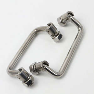 Em forma de U dobrável 304 aço inoxidável puxadores para caixas de ferramentas e portas elétricas do armário - Product Image 2