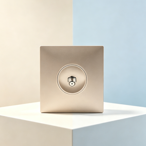 Plaque murale A6 en acier bronze pour port satellite incliné, type F, pour transmission de signal <span class=keywords><strong>TV</strong></span> satellite - Product Image 1
