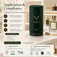 Emballage en tube de papier personnalisé, boîte cylindrique en carton rigide avec impression de logo pour parfum, cosmétique, bougie, thé, coffret cadeau