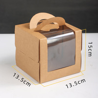 Vente en gros Boîtes à gâteaux portables avec fenêtre Cadeau pour sac à pâtisserie de mariage anniversaire Boîte d'emballage alimentaire en papier