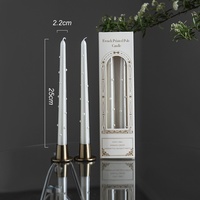 Décoration d'intérieur, bougie romantique sans fumée en cire de soja perlée, faite à la main, bougie longue en perle de 30 cm, bougie de banquet