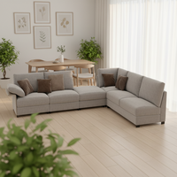 Ensemble de canapés sectionnels modernes et minimalistes avec rembourrage en éponge écologique pour salon et appartement