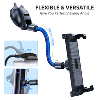 Support de tableau de bord de pare-brise de voiture rotatif à 360 degrés support de tablette et de téléphone portable à col de cygne stable et anti-tremblement forme de support de PC
