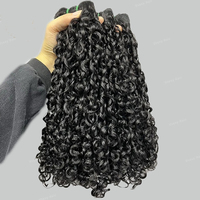 Populaires Cheveux Humains Vierges Bruts Birmans Bouclés en Lots, Grade 12A, Super Double Drawn, Style Pixie Bouclé, Extensions de Cheveux à Cuticules Alignées