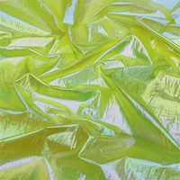Tissu en polyester soyeux imprimé or éblouissant, film PU métallisé, impression micro-velours, chiffon