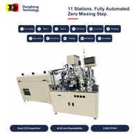 Machine de distribution à double tête intégrée pour composants de circuits imprimés, table rotative à 12 stations, 2000 pièces/heure