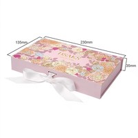 Boîtes cadeaux pliables et repliables avec finition mate, doublure en éponge, boîte en carton personnalisée, ruban en satin et nœud pour cosmétiques, mariage, bijoux