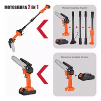 F.EAS Y.D 4/6 pouces Petite scie à chaîne alimentée au lithium Mini scie à chaîne électrique sans fil à piles avec batterie et chargeur