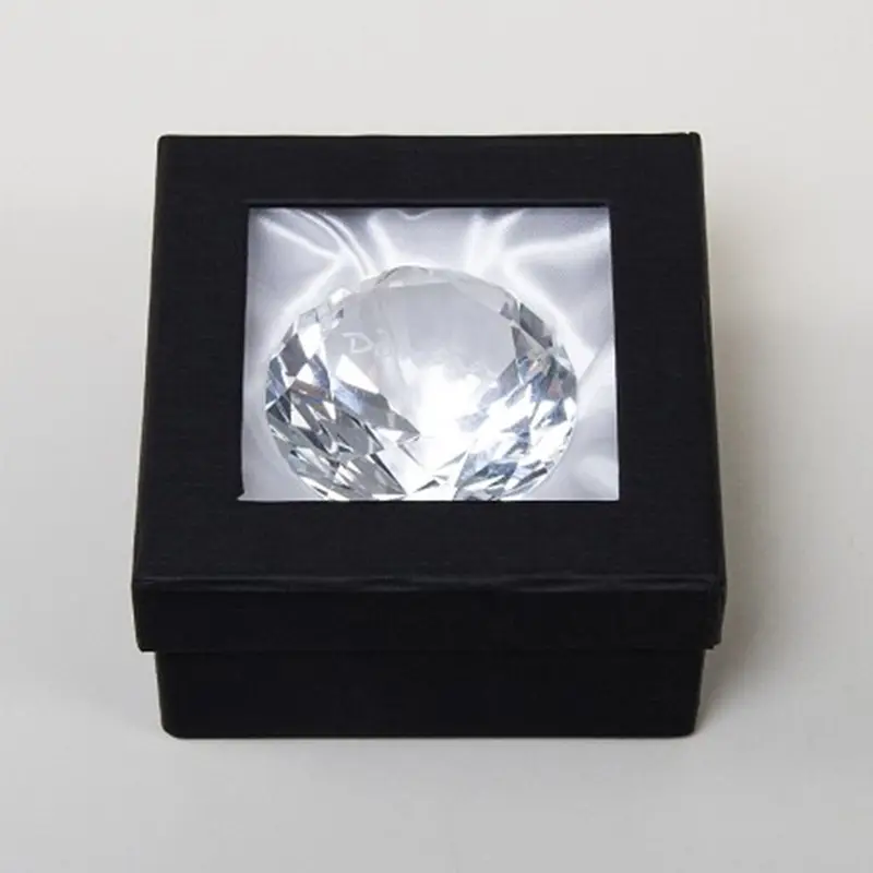 CH cd022 סיטונאי k9 קריסטל יהלומים דקורטיבי זכוכית אבני חן גדול קריסטל נייר משקל יהלומים עבור בית תפאורה