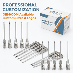 Aiguilles vétérinaires à embout moleté en acier inoxydable pour seringues à vaccin, pour diagnostic et injection animale - Product Image 4
