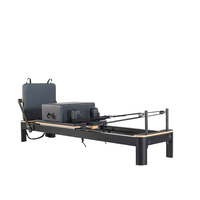 Fabrication directe professionnel Pilates réformateur ensemble Fitness équipement d'étirement Machine en alliage d'aluminium Pilates réformateur tout noir