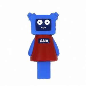 ของขวัญลูกบอลบีบคลายเครียดรูปหุ่นยนต์ ราคาถูก หุ่นยนต์แอนดรอยด์ทำจากโฟม PU พร้อมโลโก้ตามสั่ง - Product Image 2