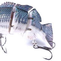 Leurres de pêche pour robot multi-articulé rechargeable par USB, lumière LED clignotante, appâts durs électriques 15cm/54g