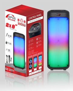 Altoparlanti DJ <span class=keywords><strong>Karaoke</strong></span> Wireless per Feste all'Aperto di Alta Qualità con Luce LED RGB, Doppio Altoparlante da 8 Pollici, Bassi Potenti, Batteria da 3000mAh e Microfono - Product Image 1
