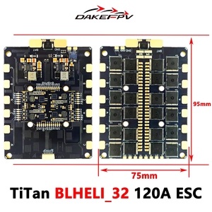Controlador de vuelo DAKE H743 120A Stack ICM42688P H BLHELI_32 <span class=keywords><strong>A</strong></span> 8-12S 4 en 1 <span class=keywords><strong>ESC</strong></span> para Dron de Carreras FPV RC de 13, 15 y 18 Pulgadas FXBRacing - Product Image 5