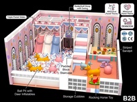 Equipo Personalizado Integral para Parques Infantiles Interiores y Cafeterías de Juego: Gran Castillo de Juegos con Piscina de Bolas Oceánicas para Niños, Centro de Diversión