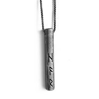 Design nordique Souvenirs scandinaves cadeau en acier inoxydable nordique amulette barre collier Viking bijoux