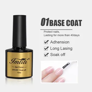 Factory nail supplies strong base coat uv gel high gloss no wipe top coat matte top coat gel polish create your own brand