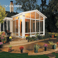 Véranda en aluminium sur mesure avec verre trempé Lolands, moderne, pour patio, jardin, cour arrière, serre