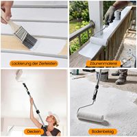 Ensemble de rouleaux à peinture 100% polyester, kit de peinture professionnel pour murs et meubles, cadre de rouleau de 9 pouces avec couvre-rouleaux de rechange