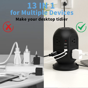 Vente chaude Multi-Fonction Surge Protector Câble De Données <span class=keywords><strong>Télescopique</strong></span> 8 10A UK/US Tour Power Strip <span class=keywords><strong>Rallonge</strong></span> pour Bureau À Domicile - Product Image 3