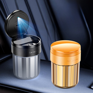No Ash Spill Proof <b>Car</b> Ashtray with Lid LED, Light Cigarette Holder Sturdy Durable Universal Fit, for BMW Toyota Honda - Product Image 6