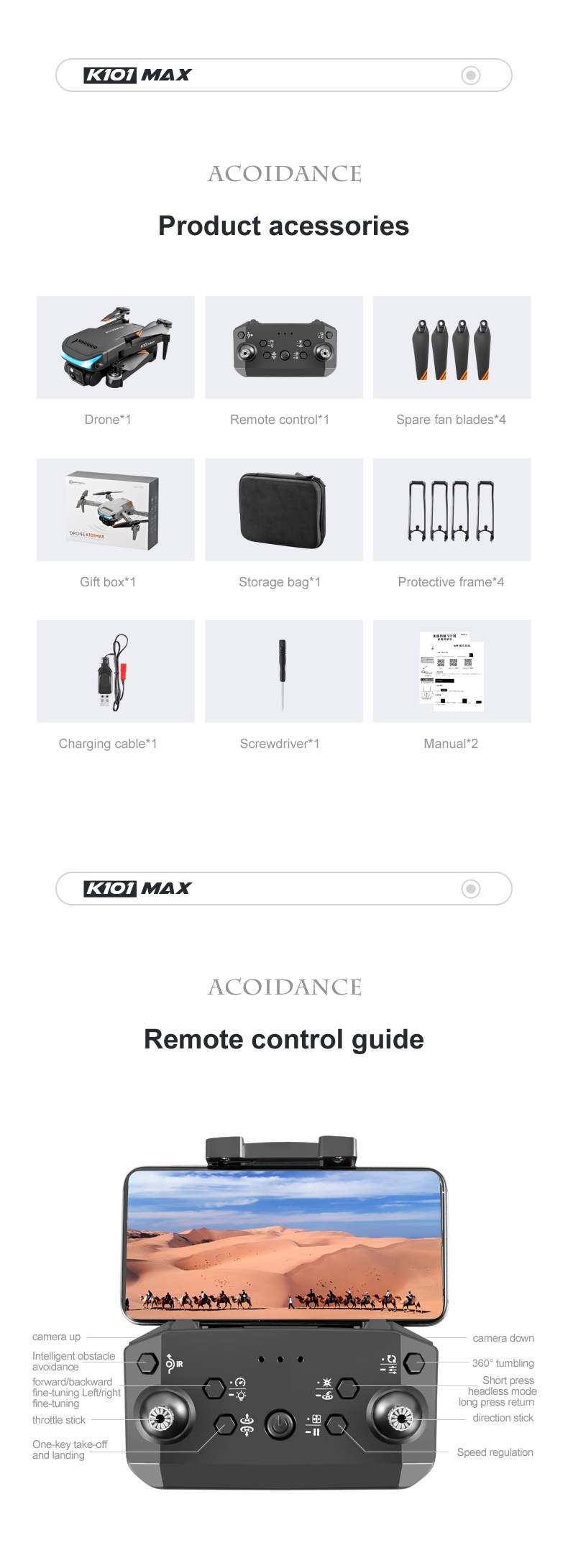 K101 Max Drone, kioi max acoidance product a